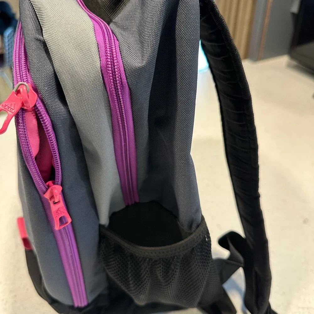 Adidas Back Pack! school, Travel, dance, sports, etc. Black, purple & Gr…
